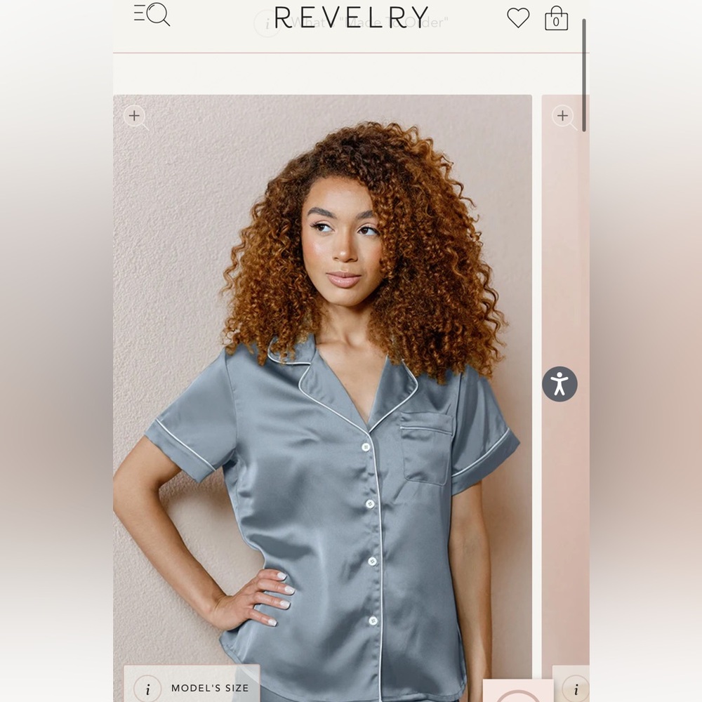 Revelry french blue satin pj set